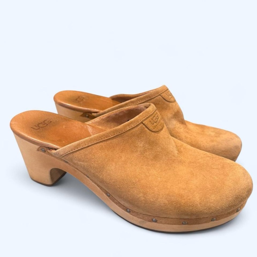 UGG Suede Clog Heels (Size 10)